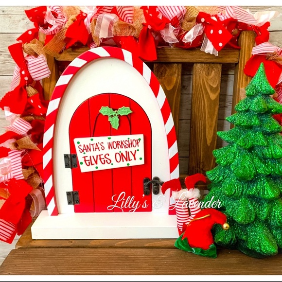 Hobby Lobby Holiday Santas Elves Only Decorative Door